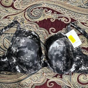 Le Mystere Women's Gray Patterned Bra